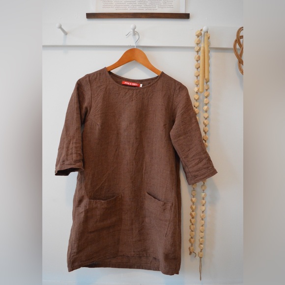 Pyne & Smith 100% Linen Shift Dress - Picture 1 of 5
